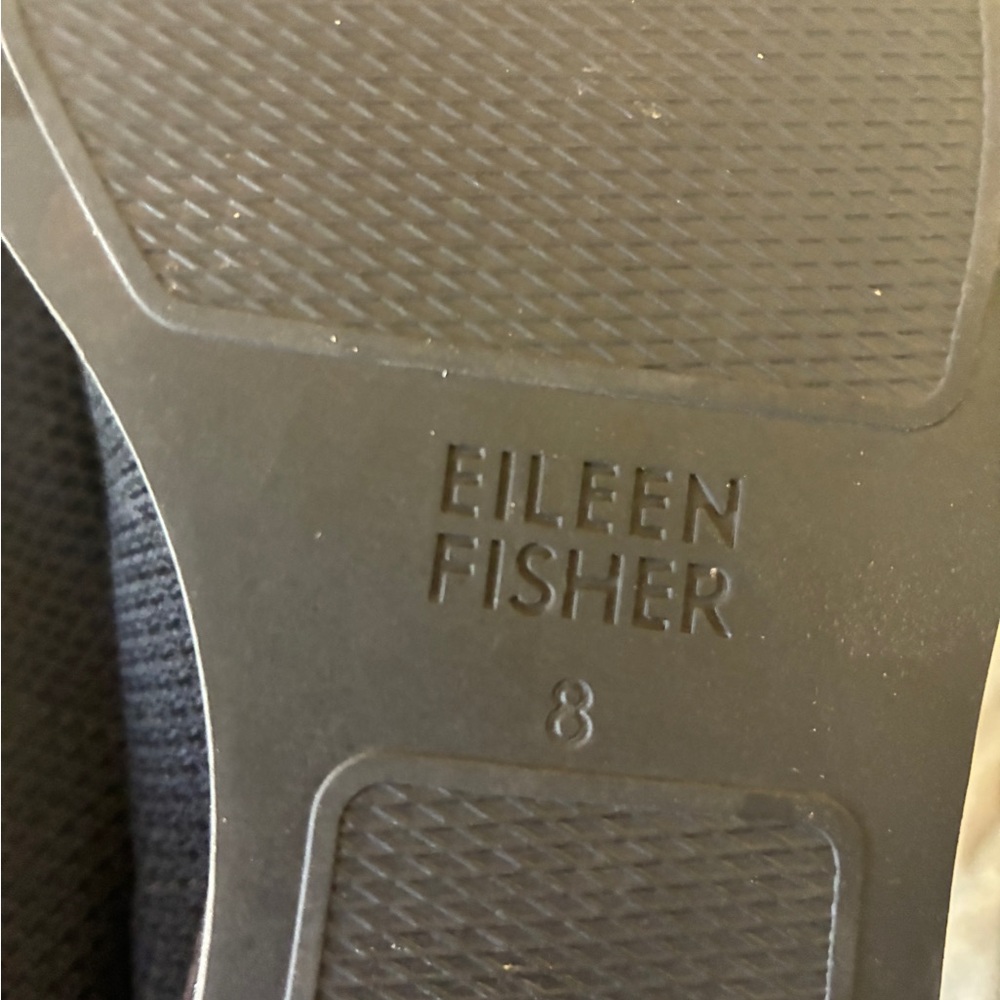 Eileen Fisher Ergos Black Recycled Stretch Knit Wedge Platform Loafers - 8 - Picture 7 of 8